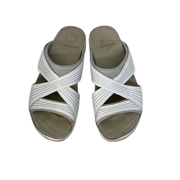 Merrell Flat White Slip On Sandals Women's Size 6 - Picture 5 of 7